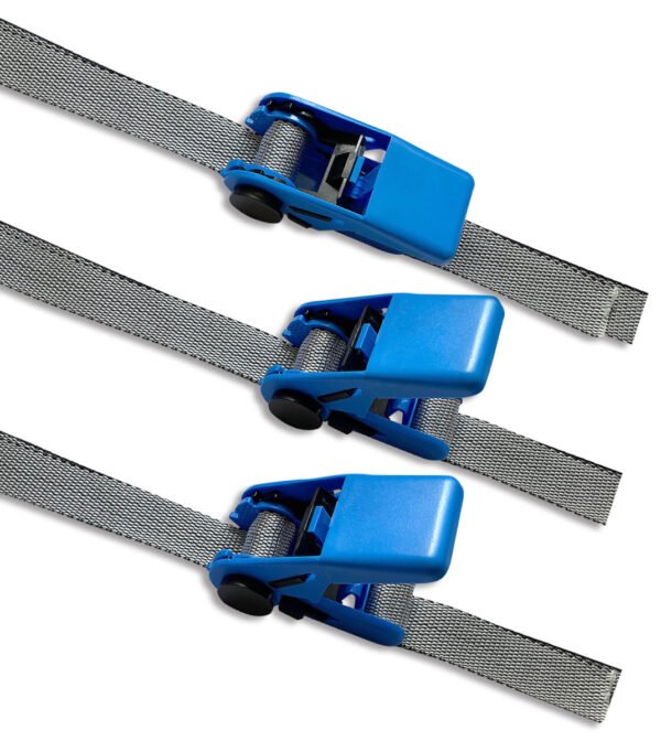 Durable 1-inch acetal ratchet strap manufactured and supplied by a leading cargo tie-down manufacturer in Malaysia. Designed for lightweight applications, providing secure and reliable tie-down for various loads. Available in popular sizes such as 1-inch by 10-foot and 1-inch by 15-foot. Complies with industry safety standards for optimal performance.